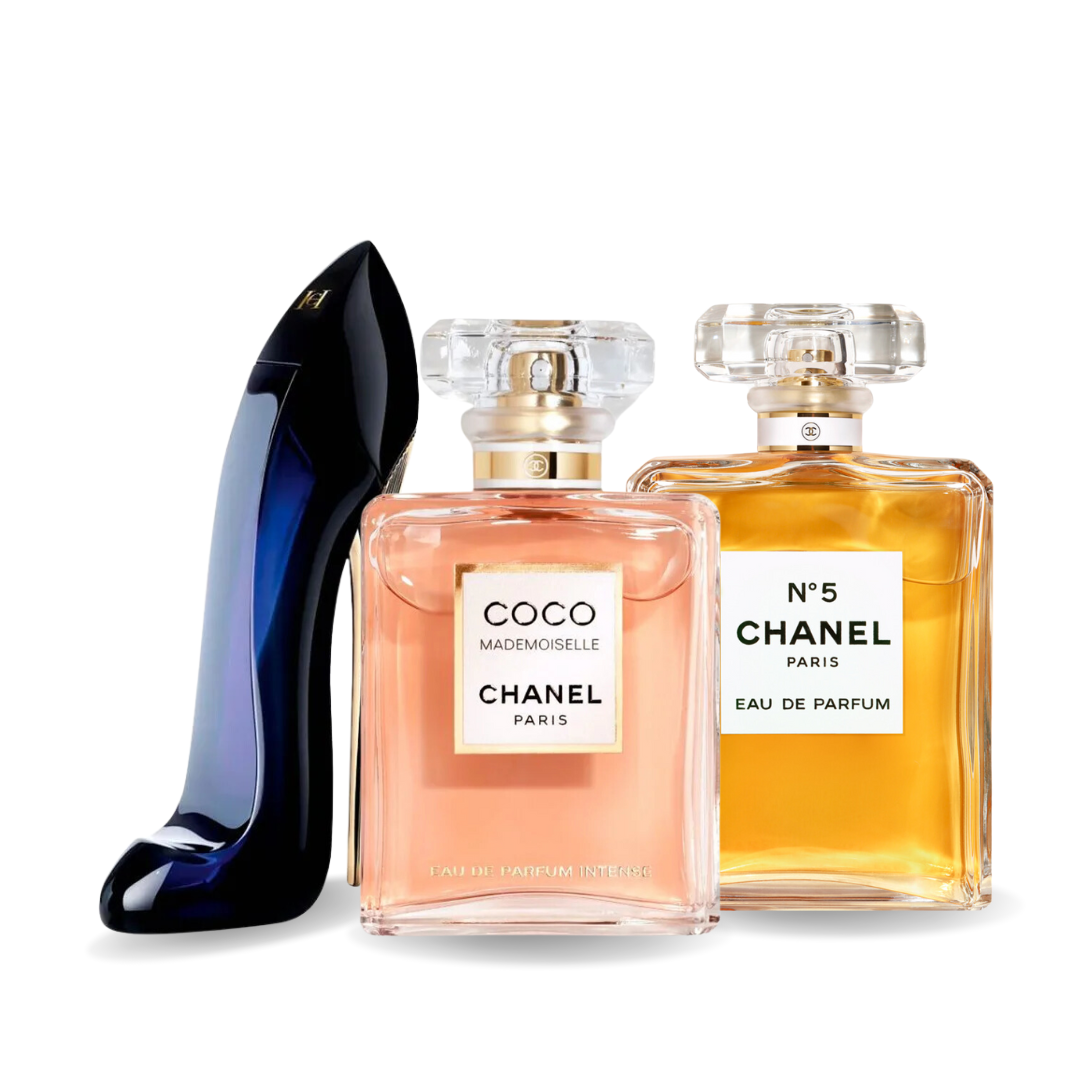 Sada 3 parfémů GOOD GIRL, COCO MADEMOISELLE, Chanel Nº5 100ml